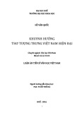Luận án Tiến sĩ Văn học Việt Nam: Khuynh hướng thơ tượng trưng Việt Nam hiện đại