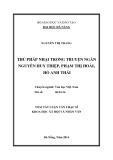 Tóm tắt luận văn Thạc sĩ Khoa học xã hội và nhân văn: Thủ pháp nhại trong truyện ngắn Nguyễn Huy Thiệp, Phạm Thị Hoài, Hồ Anh Thái