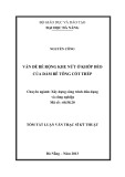 Tóm tắt luận văn Thạc sĩ Kỹ thuật: Vấn đề bề rộng khe nứt ở khớp dẻo của dầm bê tông cốt thép