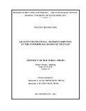 Abstract of Doctoral thesis: Quality of financial- banking services in the commercial banks of Vietnam