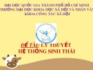 Bài thuyết trình nhóm: Lý thuyết hệ thống sinh thái