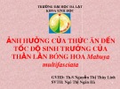 Bài thuyết trình: Ảnh hưởng của thức ăn đến tốc độ sinh trưởng của thằn lằn bóng hoa Mabuya multifasciata