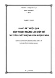 Khóa luận tốt nghiệp Đại học ngành Công nghệ sinh học: Khảo sát hiệu quả của thanh trùng lên một số chỉ tiêu chất lượng của rượu vang