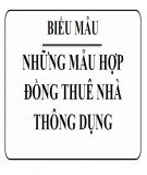 Những mẫu hợp đồng thuê nhà thông dụng