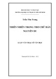 Luận văn Thạc sĩ Văn học: Thiên nhiên trong thơ chữ Hán Nguyễn Du