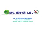 Bài giảng Sức bền vật liệu: Chương 2 - ThS. Trương Quang Trường