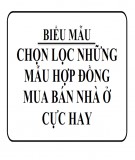 Chọn lọc những mẫu hợp đồng mua bán nhà ở cực hay