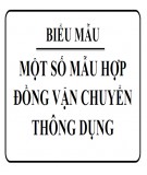 Một số mẫu hợp đồng vận chuyển thông dụng