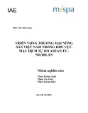 Báo cáo khoa học: Triển vọng thương mại nông sản Việt Nam trong khu vực mậu dịch tự do ASEAN-Úc-Niudilân