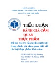 Tiểu luận Đánh giá cảm quan thực phẩm: Vai trò của tuyến nước bọt trong đánh giá cảm quan đối với các loại thực phẩm khác nhau