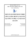 Luận văn cử nhân kinh tế: Một số giải pháp hoàn thiện chất lượng dịch vụ mặt đất tại công ty phục vụ mặt đất Sài Gòn