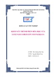 Khóa luận tốt nghiệp: Khảo sát thành phần hóa học của loài nấm cordyceps neovolkiana