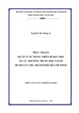 Khóa luận tốt nghiệp đại học: Thực trạng quản lý sử dụng thiết bị dạy học ở các trường trung học cơ sở huyện Củ Chi, thành phố Hồ Chí Minh