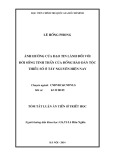 Tóm tắt Luận án Tiến sĩ Triết học: Ảnh hưởng của đạo Tin lành đối với đời sống tinh thần của đồng bào dân tộc thiểu số ở Tây Nguyên hiện nay