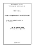 Tóm tắt Luận án Tiến sĩ Kỹ thuật cơ khí động lực: Nghiên cứu hệ thống ABS dẫn động khí nén