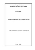 Luận án Tiến sĩ Kỹ thuật cơ khí động lực: Nghiên cứu hệ thống ABS dẫn động khí nén