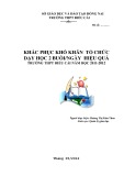 Sáng kiến kinh nghiệm: Khắc phục khó khăn tổ chức dạy học 2 buổi ngày hiệu quả tại trường THPT Điểu Cải năm học 2011-2012