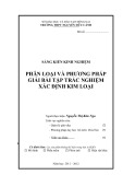 Sáng kiến kinh nghiệm: Phân loại và phương pháp giải bài tập trắc nghiệm xác định kim loại