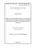 Tóm tắt Luận án Tiến sĩ hóa Học: Nghiên cứu xác định hàm lượng các chất hữu cơ trong nước vùng trồng lúa bị ngập và sự dịch chuyển của DDT, Endosulfan và Fenobucarb từ đất vào nước