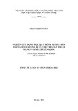 Tóm tắt Luận án Tiến sĩ Hóa học: Nghiên cứu động học quá trình nitrat hóa trong môi trường bị ức chế theo kỹ thuật màng vi sinh chuyển động