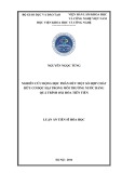 Luận án Tiến sĩ Hóa học: Nghiên cứu động học phân hủy một số hợp chất hữu cơ độc hại trong môi trường nước bằng quá trình oxi hóa tiên tiến