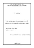 Dự thảo tóm tắt Luận án Tiến sĩ Cơ học: Phân tích phi tuyến động lực của vỏ làm bằng vật liệu có cơ tính biến thiên