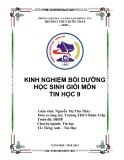 Sáng kiến kinh nghiệm: Kinh nghiệm bồi dưỡng học sinh giỏi môn Tin học 9