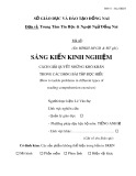 Sáng kiến kinh nghiệm: Cách giải quyết những khó khăn trong các dạng bài tập đọc hiểu (How to tackle problems in different types of reading comprehension exercises)