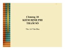 Bài giảng Thống kê ứng dụng trong kinh doanh: Chương 10 - ThS. Lê Văn Hòa