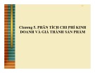 Bài giảng Phân tích hoạt động kinh doanh: Chương 5 - ThS. Lê Văn Hòa  (2016)