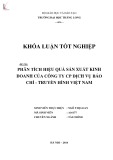 Khóa luận tốt nghiệp: Phân tích hiệu quả sản xuất kinh doanh của Công ty CP Dịch vụ Báo chí - Truyền hình Việt Nam