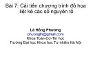 Bài giảng Bài 7: Cải tiến chương trình đồ họa liệt kê các số nguyên tố