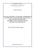 Luận văn Thạc sĩ Giáo dục học: Xây dựng hệ thống câu hỏi trắc nghiệm khách quan Hóa hữu cơ lớp 11 để kiểm tra đánh giá học sinh trường trung học phổ thông nước Cộng hòa dân chủ nhân dân Lào (CHDCND lào)