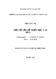 Tóm tắt Luận án Tiến sĩ Triết học: Một số vấn đề triết học văn hóa