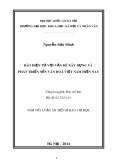 Tóm tắt Luận án Tiến sĩ Báo chí học: Báo điện tử với vấn để xây dựng và phát triển nền văn hóa Việt Nam hiện nay