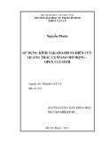 Luận văn tốt nghiệp: Sử dụng kính Takahashi nghiên cứu quang trắc cụm sao mở rộng - Open Cluster