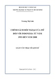 Luận văn Thạc sĩ Lịch sử: Chính sách đối ngoại của Mỹ đối với Indonesia từ năm 1993 đến năm 2008
