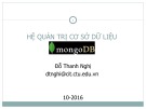 Bài giản Hệ quản trị cơ sở dữ liệu MongoDB
