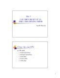 Bài giảng Kiến trúc máy tính - Chương 5: Cấu trúc bộ xử lý và thực thi chương trình