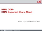 Bài giảng Lập trình ứng dụng mạng - Chương 5: HTML DOM -  HTML Document Object Model