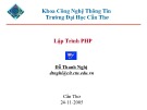 Bài giảng Lập Trình PHP