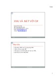 Bài giảng Lập trình Net với C# - Chương 7: XML và .NET với C#