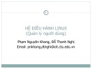 Bài giảng Hệ điều hành Linux - Bài 4: Quản lý người dùng