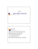 Bài giảng Kiến trúc máy tính - Chương 9: Bộ nhớ ngoài
