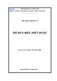 Luận văn Thạc sĩ Toán học: Mô đun biểu diễn được