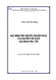 Luận văn Thạc sĩ Văn học: Đặc điểm tiểu thuyết, truyện ngắn của Nguyễn Văn Xuân