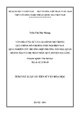 Tóm tắt Luận án Tiến sĩ Văn hóa học: Văn hóa ứng xử của gia đình trẻ trong quá trình đô thị hóa ở Hà Nội hiện nay (qua nghiên cứu trường hợp phường Tân Mai, quận Hoàng Mai và thị trấn Trâu Quỳ, huyện Gia Lâm)