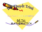 Bài thuyết trình Mathematica