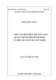 Luận án Tiến sĩ Y học: Thừa cân béo phì ở trẻ mẫu giáo quận 5 thành phố Hồ Chí Minh và hiệu quả giáo dục sức khỏe