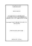 Tóm tắt Luận án Tiến sĩ Y học: Thực trạng hành vi vệ sinh môi trường của người Dao tại một số xã đặc biệt khó khăn tỉnh Thái Nguyên và thử nghiệm mô hình can thiệp